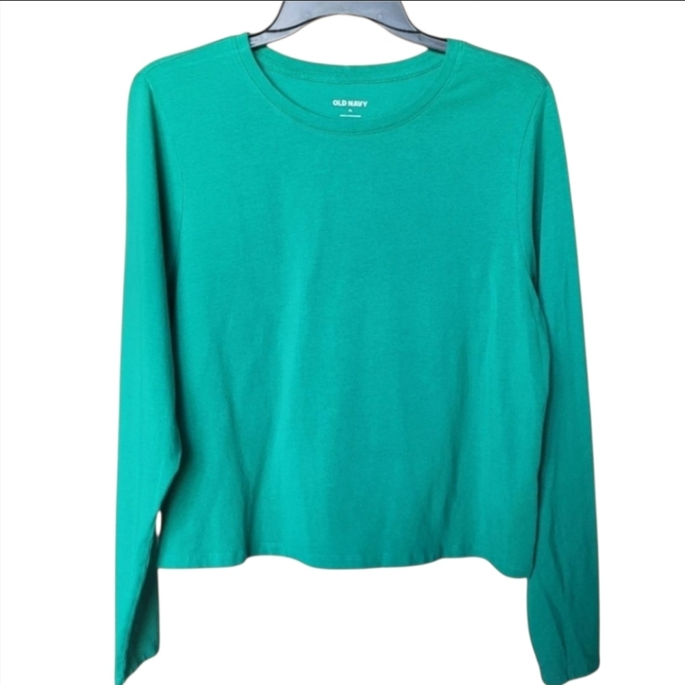 Old Navy Women's Green Long Sleeve Tee Sz XL